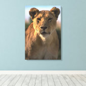 Toile Lion féminine Reine de la Jungle (Insitu (Plancher de Bois))