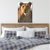 Toile Lion féminine Reine de la Jungle (Insitu(Chambre))