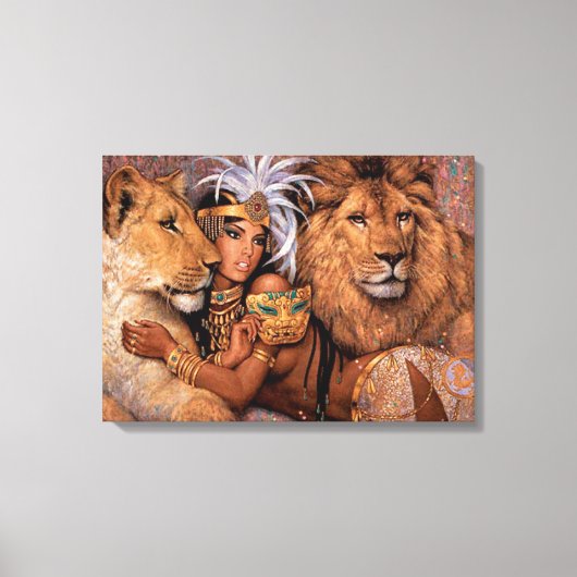 Toile Lion Goddess Egyptian Princess Canvas Art (Recto)