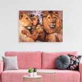 Toile Lion Goddess Egyptian Princess Canvas Art (Insitu(Salon))