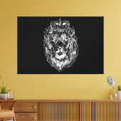 Toile lion head design witwonderful charisma (Insitu(Salon))
