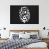 Toile lion head design witwonderful charisma (Insitu(Chambre))