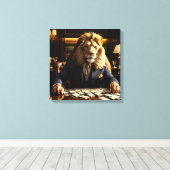 Toile Lion in a Suit (Insitu (Plancher de Bois))
