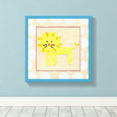 Toile Lion jaune avec Pois blancs (Insitu (Plancher de Bois))