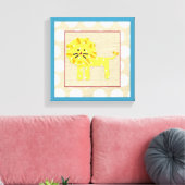 Toile Lion jaune avec Pois blancs (Insitu(Salon))