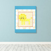 Toile Lion jaune avec Pois blancs (Insitu (Plancher de Bois))