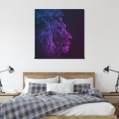 Toile Lion lettres | Animal numérique | Safari d'art per (Insitu(Chambre))