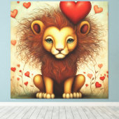 Toile Lion Love 1 (Insitu (Plancher de Bois))