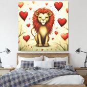 Toile Lion Love 2 (Insitu(Chambre))