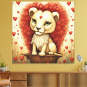 Toile Lion Love 3 (Insitu(Salon))