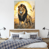 Toile Lion Majestic (Insitu(Chambre))
