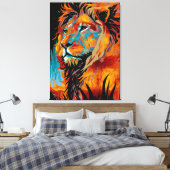 Toile Lion majestueux protégeant les forêts (Insitu(Chambre))