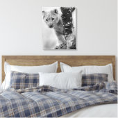 Toile Lion noir et blanc (Insitu(Chambre))