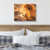 Toile Lion Painting Golden King (Insitu(Chambre))