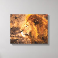 Lion Painting Golden King