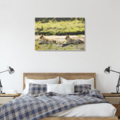 Toile lion (Panthera leo), deux jeunes lionnes, Masaï (Insitu(Chambre))