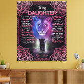 Toile Lion Personnalisé À Ma Fille De Ta Mère (Insitu(Salon))