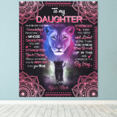 Toile Lion Personnalisé À Ma Fille De Ta Mère (Insitu (Plancher de Bois))