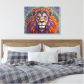 Toile lion psychédélique avec kaléidoscope (Insitu(Chambre))