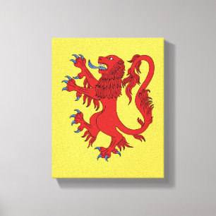 Toile Lion Rampant Gules