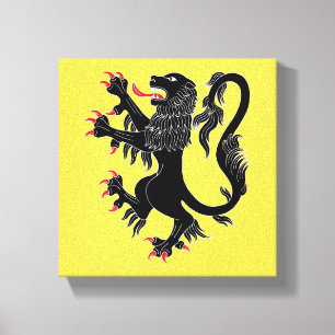 Toile Lion Rampant Sable