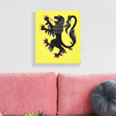 Toile Lion Rampant Sable (Insitu(Salon))