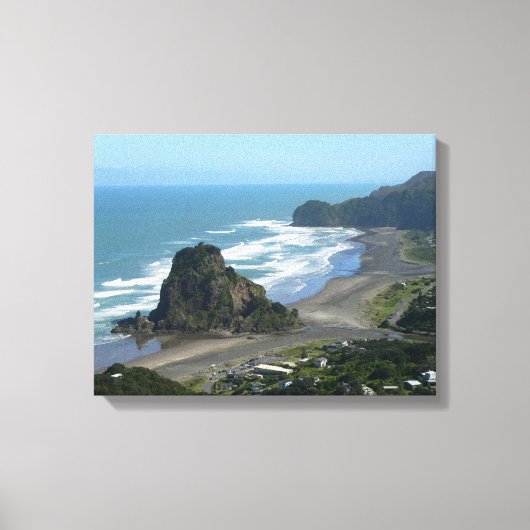 Toile Lion Rock Piha Beach Auckland West Coast (Recto)