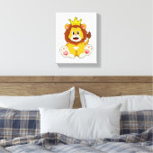 Toile Lion roi avec couronne (Insitu(Chambre))