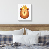 Toile Lion roi avec couronne (Insitu(Chambre))