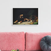 Toile Lion Snapping à un papillon (Insitu(Salon))