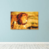 Toile Lion solitaire (Insitu (Plancher de Bois))