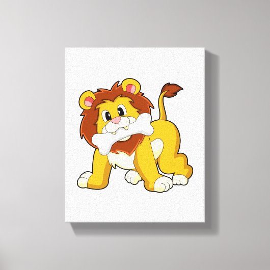 Toile Lion with Bone (Recto)