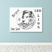 Toile Lion Zodiaque Leo (Insitu (Plancher de Bois))