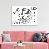 Toile Lion Zodiaque Leo (Insitu(Salon))