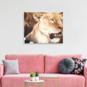 Toile Lionne sur son meurtre (Insitu(Salon))