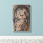 Toile Lions Love (Insitu (Plancher de Bois))