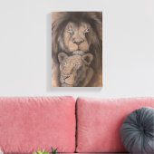 Toile Lions Love (Insitu(Salon))