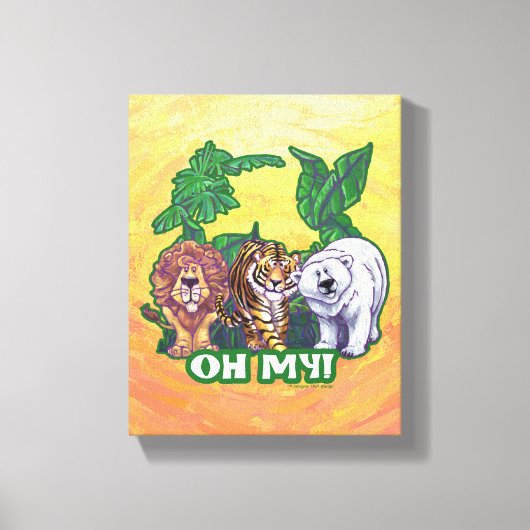 Toile Lions Tiger Ours Oh Mon (Recto)