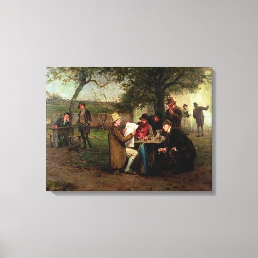 Toile Lire les nouvelles (Recto)