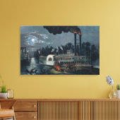 Toile Lire sur le Mississippi (Insitu(Salon))