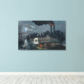 Toile Lire sur le Mississippi (Insitu (Plancher de Bois))