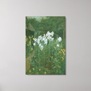 Toile Lis de Madonna dans un jardin