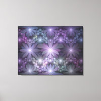 Lit de fleurs tendance brillant art fractal abstra