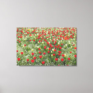 Toile Lit de tulipes