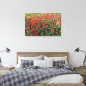 Toile Lit des Tulipes rouges 01 (Insitu(Chambre))