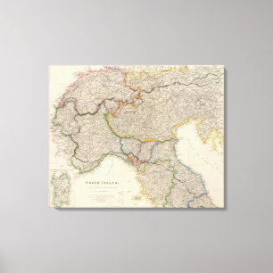 Toile L'Italie du nord avec la Sardaigne