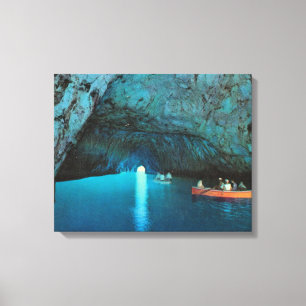 Toile L'Italie vintage, Capri, grotte bleue