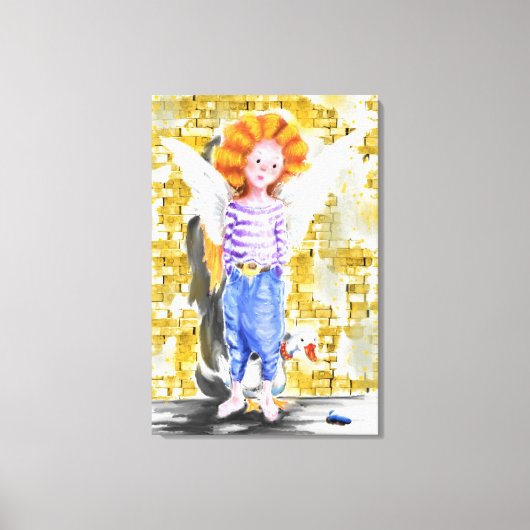 Toile Little Angel - Aquarelle (Recto)