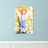 Toile Little Angel - Aquarelle (Insitu (Plancher de Bois))
