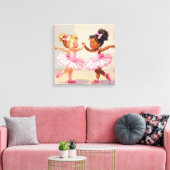 Toile Little Ballerinas Dancing Cute Illustration (Insitu(Salon))